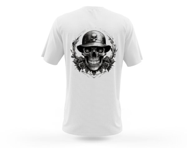 Camiseta Calavera con sombrero militar