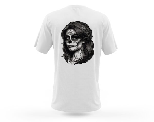 Camiseta mujer calavera lado